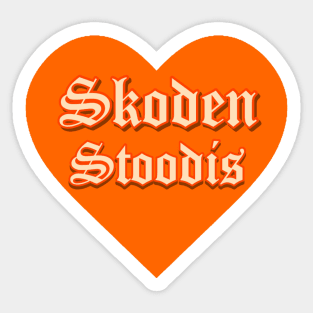 Orange heart skoden stoodis Sticker